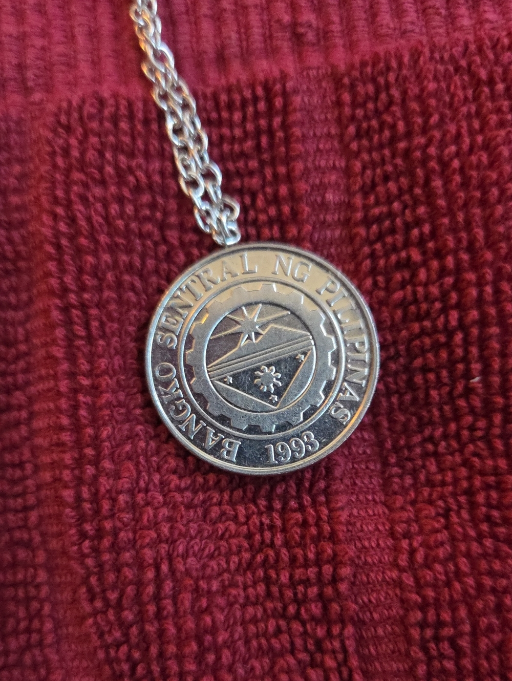 Coin Necklace - Philippines 1 Piso - 26 in. Chain - Picture 5 of 5